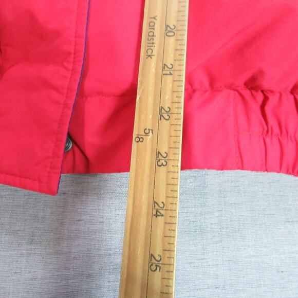 Vintage LL Bean Jacket Womens Large Red Down Bomber Nylon Coat USA Made 80s Zip - Picture 8 of 12